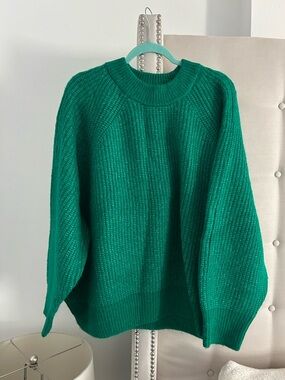 New Kohl’s Sonoma green chunky sweater